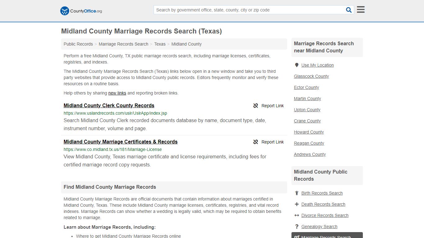 Marriage Records Search - Midland County, TX (Marriage ...